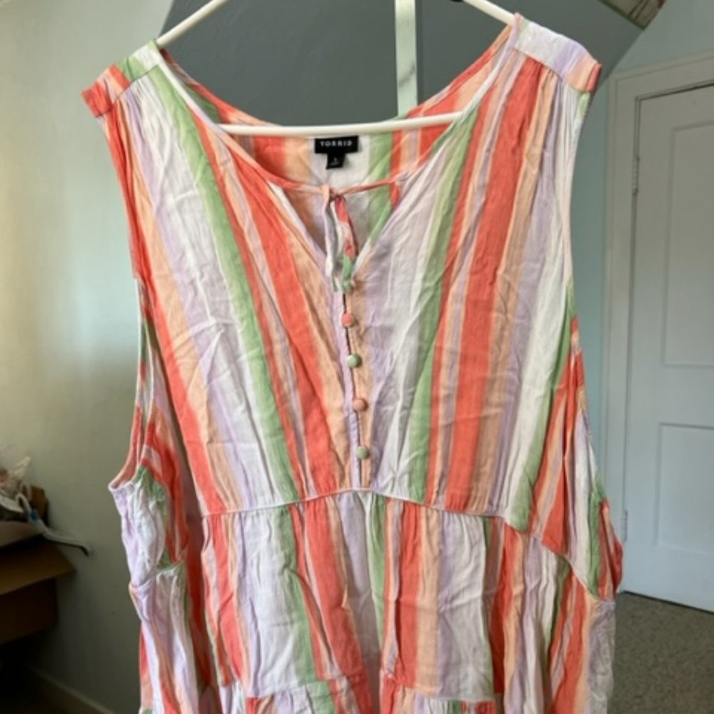 Torrid striped tank top size 5